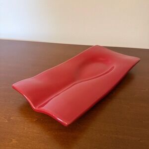 Val do Sol Ceramic Spoon Rest Red Portugal Terra Cotta Retro Large